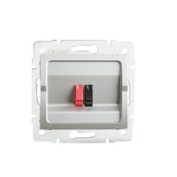 Gniazdo Audio Głośnikowe Pojedyncze Kwadratowe Srebrne LOGI Kanlux