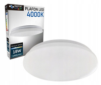 Plafon LED Lampa Sufitowa Ścienna Oprawa Okrągła 18W 1260lm 4000K IP44