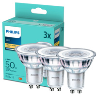 3PAK Żarówka LED GU10 4.6W = 50W 355lm 2700K Ciepła 36° PHILIPS