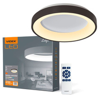 Plafon LED Lampa Sufitowa Natynkowa 72W 7500lm 2700-6000K CCT Czarna Ściemnialna + Pilot EDGE Videx