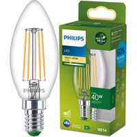 Żarówka LED E14 Świeczka B35 2.3W = 40W 485lm 210lm/W 2700K Ciepła 300° KLASA A UltraEfficient Philips