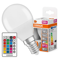 Żarówka LED P47 Kulka E14 4.9W = 40W 470lm 2700K RGBW 200° Ściemnialna Pilot Retrofit Filament Osram