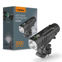 Lampka Rowerowa Latarka LED Woodoodporna Akumulator IP68 2000lm Videx