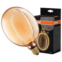 Żarówka LED Dekoracyjna G130 Kula E27 4W = 22W 220lm 1800K Ciepła 330° Filament Ściemnialna Vintage 1906 Osram
