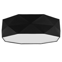 Lampa Sufitowa Plafon Oprawa KANTOOR BLACK Okrągła Czarno-Biała 52cm 4xE27 15W 1567 TK Lighting