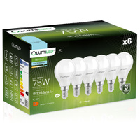 Zestaw 6x Żarówka LED E14 P45 10W = 75W 1055lm 6500K Zimna 180° LUMILED