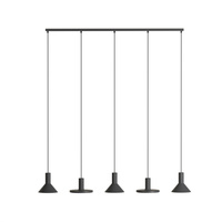Lampa Sufitowa Wisząca 5x GU10 Czarna Nowoczesna HERMANOS 10906 Nowodvorski