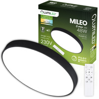 Plafon LED Lampa Sufitowa Natynkowa MILEO 48W IP44 CCT Biały Okrągły 40cm + PILOT LUMILED
