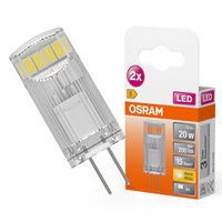 2x Żarówka LED Kapsułka G4 1.5W = 20W 200lm 2700K Ciepła 12V 320° LED PIN Osram
