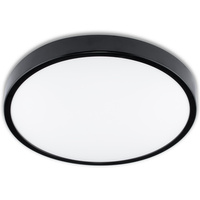 Plafon LED Lampa Sufitowa Natynkowa Łazienkowa 24W 4000K IP44 ZOE Czarna 35cm