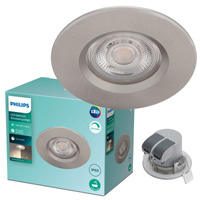Oprawa Podtynkowa Wpuszczana LED 5.5W 350lm 2700K Nikiel Dive Bathroom Philips