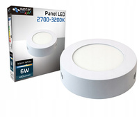 Panel LED Oprawa Sufitowa 6W 480lm 2700K Ciepły Natynkowy Okrągły Biały Proma Masterled