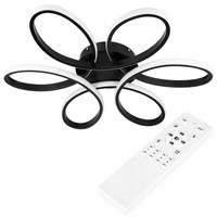 Lampa Sufitowa Żyrandol LED GALAXIS VIRGO 72W czarny + Pilot