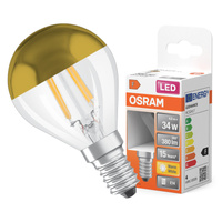 Żarówka LED P45 Kulka E14 4W = 34W 380lm 2700K Ciepła 300° Złota Retrofit Filament CLASSIC Osram