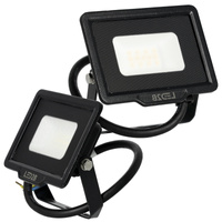 Naświetlacz LED Zewnętrzny Ogrodowy 10W 800lm 6500K Zimny 120° IP65 Czarny MH Kobi