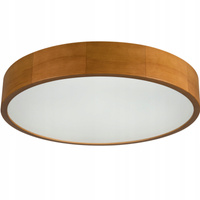 Plafon LED Lampa Sufitowa Natynkowa Jasmin 3x E27 48cm Okrągła Drewno KANLUX