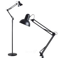 Lampa Podłogowa Stojąca Regulowana E27 Czarna Auriq Kobi