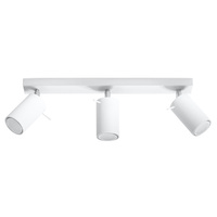 Oprawa Natynkowa RING 3L 3xGU10 Reflektor Halogenowa Ruchoma Minimalistyczna Biała SOLLUX