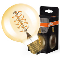 Żarówka LED Dekoracyjna G80 Kula E27 4.8W = 37W 420lm 2200K Ciepła 320° Filament Ściemnialna Vintage 1906 Osram