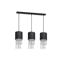 Lampa wisząca ALMERIA 3xE27 Elegancka Sznury Korali Chrom MLP64300 Milagro Metal + Tworzywo sztuczne+ Tkanina