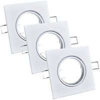 Zestaw 3x Oprawa halogenowa ruchoma OPIN GOLDLUX kwadrat metal biel MR16 GU10