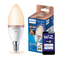 Żarówka LED E14 Świeczka C37 4.9W = 40W 470lm 2700-6500K TW Inteligentna SMART WiFi Bluetooth Aplikacja WiZ Philips