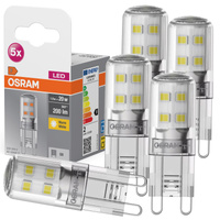 5x Żarówka LED Kapsułka G9 1.9W = 20W 200lm 2700K Ciepła 300° BASE Osram