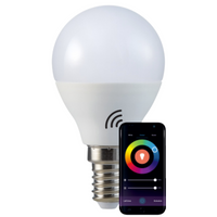 Żarówka LED E14 G45 5,5W 470lm 2700K-6500K RGB 150° GOLDLUX (Polux) Smart WiFi TUYA