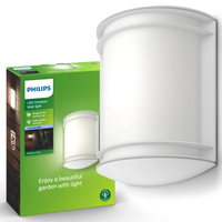 Kinkiet Ogrodowy Lampa Elewacyjna Zewnętrzna LED 6W 600lm 4000K IP44 Biała Antelope Philips