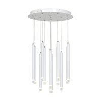 Lampa wisząca ALBA 12 W LED Sople Podłużna Biała ML228 Milagro Metal + Akryl