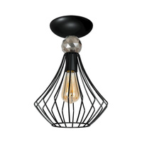 Lampa Sufitowa JEWEL Czarna 1xE27 Milagro