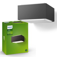 Kinkiet Ogrodowy Lampa Elewacyjna Zewnętrzna E27 IP44 Antracyt Hedgehog Philips