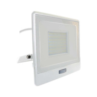 Naświetlacz LED 50W 4000lm 4000K IP65 Biały z czujnikiem ruchu i funkcją CUT-OFF Samsung Chip VT-158S-1-W V-TAC