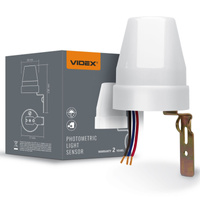Czujnik Zmierzchu Światła Fotometryczny Zewnętrzny 10A Biały IP44 VL-SN02 Videx