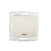 Łącznik Zwierny Schodowy Podświetlany 10A Kwadratowy Beżowy LOGI Kanlux
