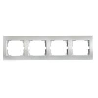 Ramka 4-krotna pozioma do Gniazda LOGI Srebrna KANLUX