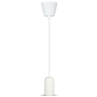 Lampa Wisząca Oprawa E27 Betonowy klosz z białym kablem VT-7668 V-TAC