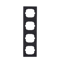 Ramka 4-krotna pionowa do Gniazda LOGI Czarna Matowa KANLUX