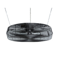 WENTYLATOR sufitowy przemysłowy wiatrak 350W 83,5 cm IP54 FENNE z siatką czarny
