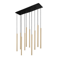 Lampa Sufitowa Wisząca 10x G9 Złota Nowoczesna LASER 490 8924 Nowodvorski