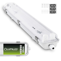 Oprawa Lampa Hermetyczna LED Pyłoszczelna 60cm 2xT8 G13 IP65 HERSO Lumiled