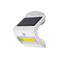 Lampa Ogrodowa Zewnętrzna Solarna Kinkiet Elewacyjny LED 2W 115lm 4000K IP44 z Czujnikiem Ruchu Biały Industrialny Opava Rabalux