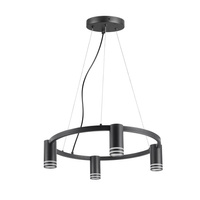 Lampa Sufitowa Wisząca Zwis 4x GU10 Czarna ROMA Sanico Goldlux