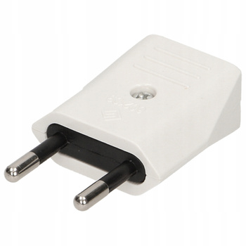 Wtyczka Elektryczna Płaska Bez Uziemienia Wtyk 2P 25A 250V Biała ORNO