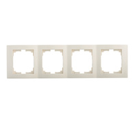 Ramka Poczwórna Pionowa Natynkowa do Gniazdka Beżowy LOGI Kanlux