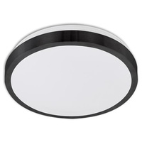 Plafon LED Lampa Sufitowa 2x E27 z Czujnikiem mikrofalowym SOLEN okrągly czarny