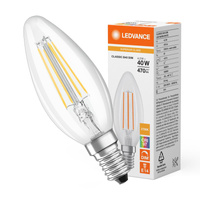 Żarówka LED B35 E14 4.2W = 40W 470lm 2700K Ciepła Biała FILAMENT ŚCIEMNIALNA LEDVANCE