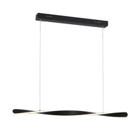 Lampa wisząca SWIRL 24W LED Podłużna Zakręcona Czarna ML5498 Milagro Metal + Tworzywo sztuczne