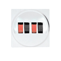 Gniazdo Audio Głośnikowe Podwójne Kwadratowe Białe BIURO Kanlux