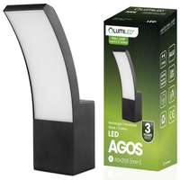 Lampa Ogrodowa Zewnętrzna Kinkiet Elewacyjny LED 12W 4000K AGOS LUMILED